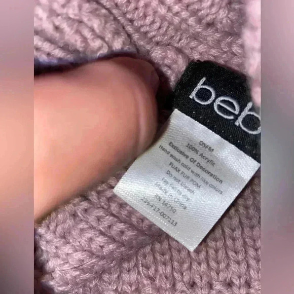 Bebe Women’s Rhinestone PomPom Beanie - Picture 2 of 3